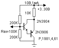 High impedance amplifier based on bipolar transistors