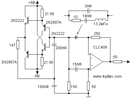 Clapp oscillator with low distortion
