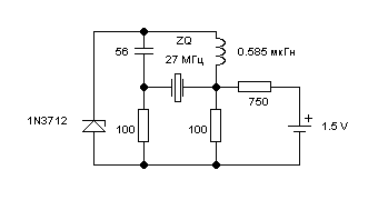 zener xtal oscillator circuit
