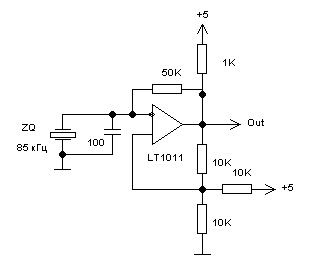 xtal oscillator based on op-amp circuit