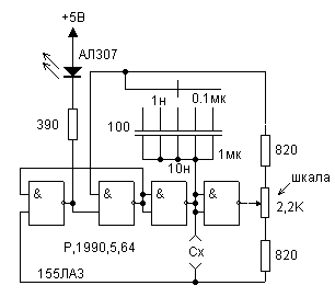 Capacitance meter circuit diagram