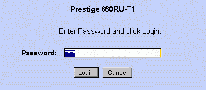 Prestige 660RU-T1 Web-based Configurator