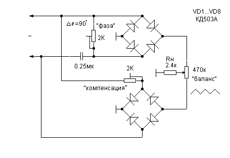 Sawtooth former from sine signal circuit diagram
