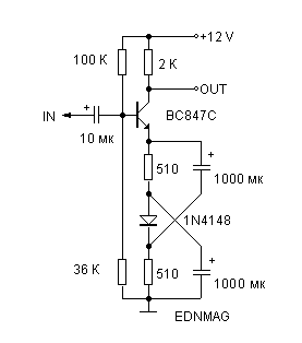 Compensation of distortion with diode