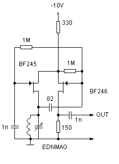 LC generator with amplitude stabilisation