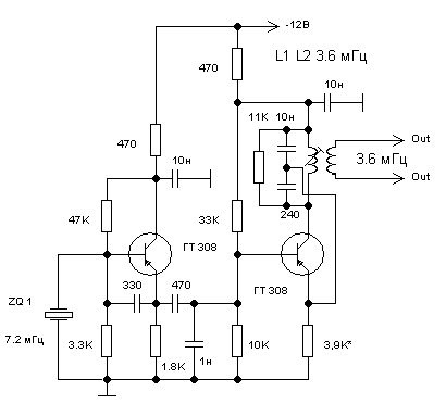 Regenerative frequency divider circuit diagram