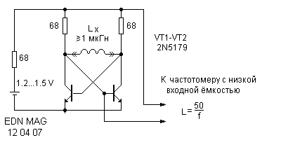 Addition for voltmeter to measure inductance circuit diagram