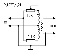 Attenuator based on bridge circuit schematic
