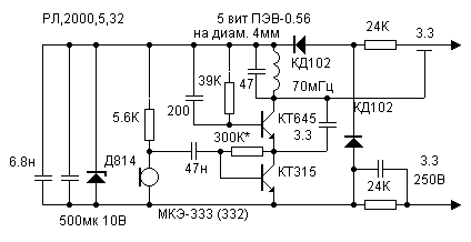 RX audio transmitter circuit diagram