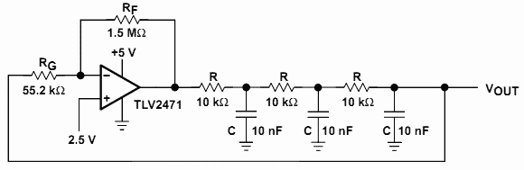 Схема генератора на основе сдвига фаз с одним ОУ