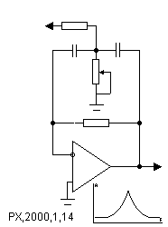Narrow bandpass filter circuit