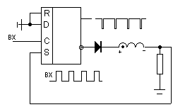 Monostable multivibrator based on inductor and trigger circuit