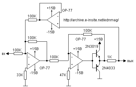 Voltage to current converter circuit schematic