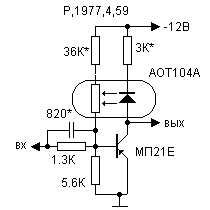 Trigger based on opto-isolator circuit diagram