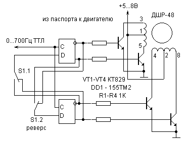 Stepper motor controller circuit schematic