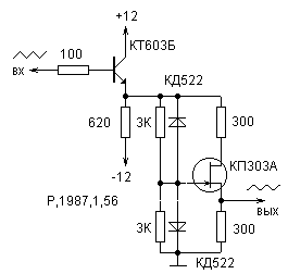 Sawtooth to sine converter circuit schematic
