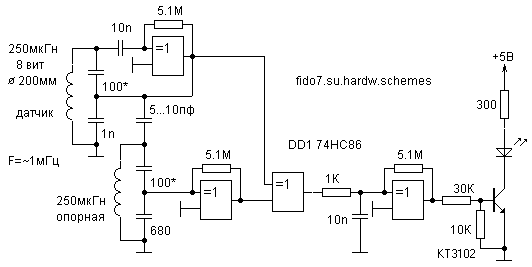 Metal detector circuit diagram