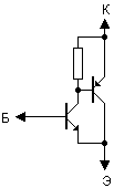 Compound transistor Sziklai based on two BJT transistors
