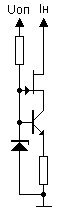 Current source with modified compound transistor circuit