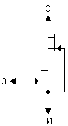 Cascode of two FET transistors circuit schematic