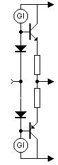 Push-pull emitter follower with low distortion circuit schematic