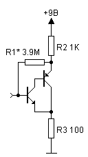 Amplifier with combined stabilization based on Sziklai  pair